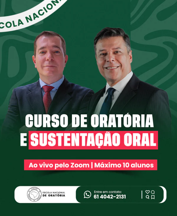 Curso Prático de Oratória e Sustentação Oral – 12ª Turma Ao vivo pelo Zoom